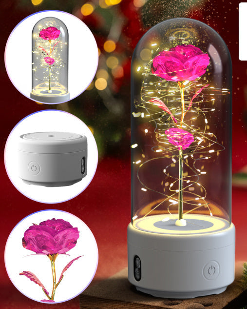 2-in-1 Rose LED Light and Bluetooth Speaker