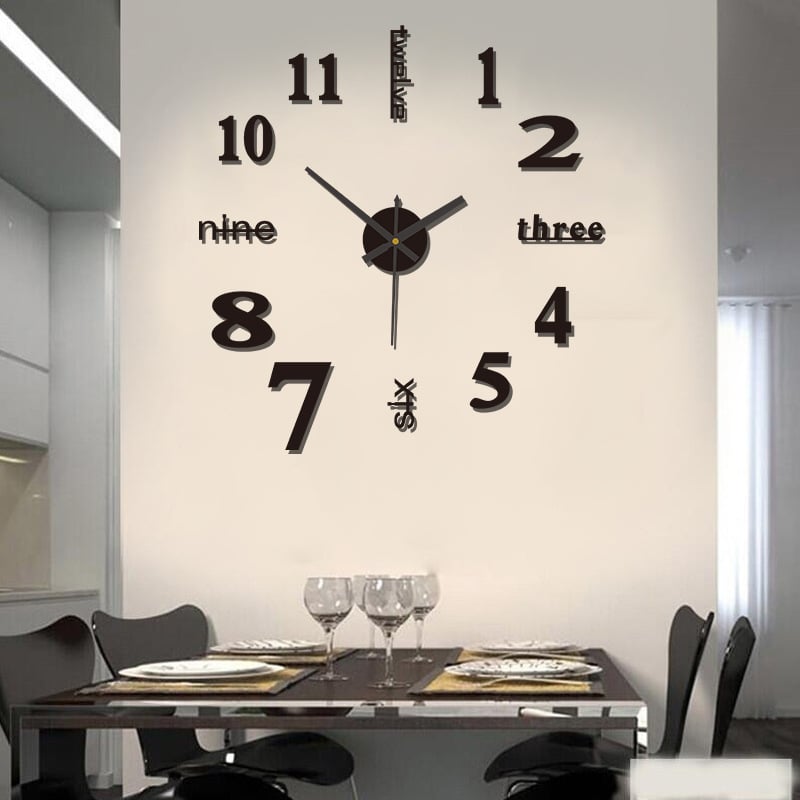 3D Wall Decal Decorative Clock — Premium Quality