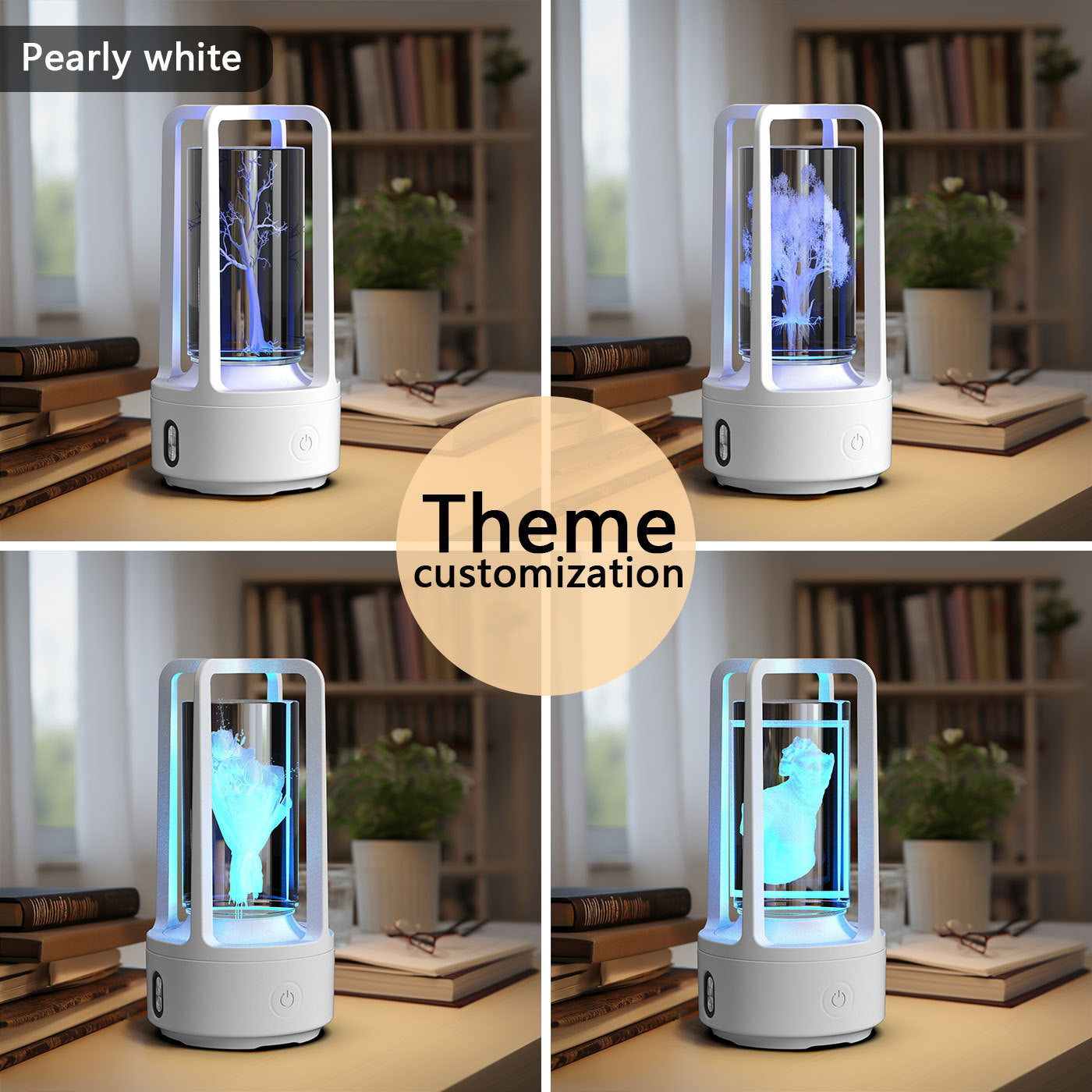 2-in-1 Acrylic Crystal Lamp with Bluetooth Speaker