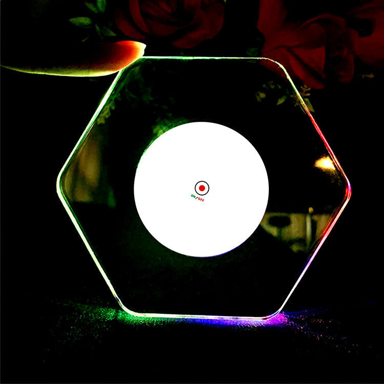 Acrylic LED Light-Up Glow Bar Coaster Stand