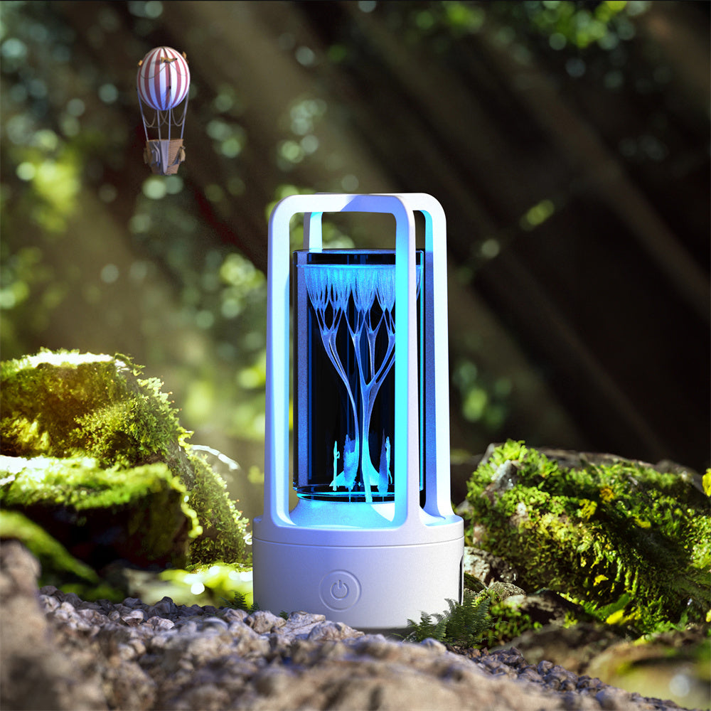 2-in-1 Acrylic Crystal Lamp with Bluetooth Speaker