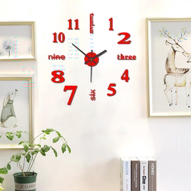 3D Wall Decal Decorative Clock — Premium Quality