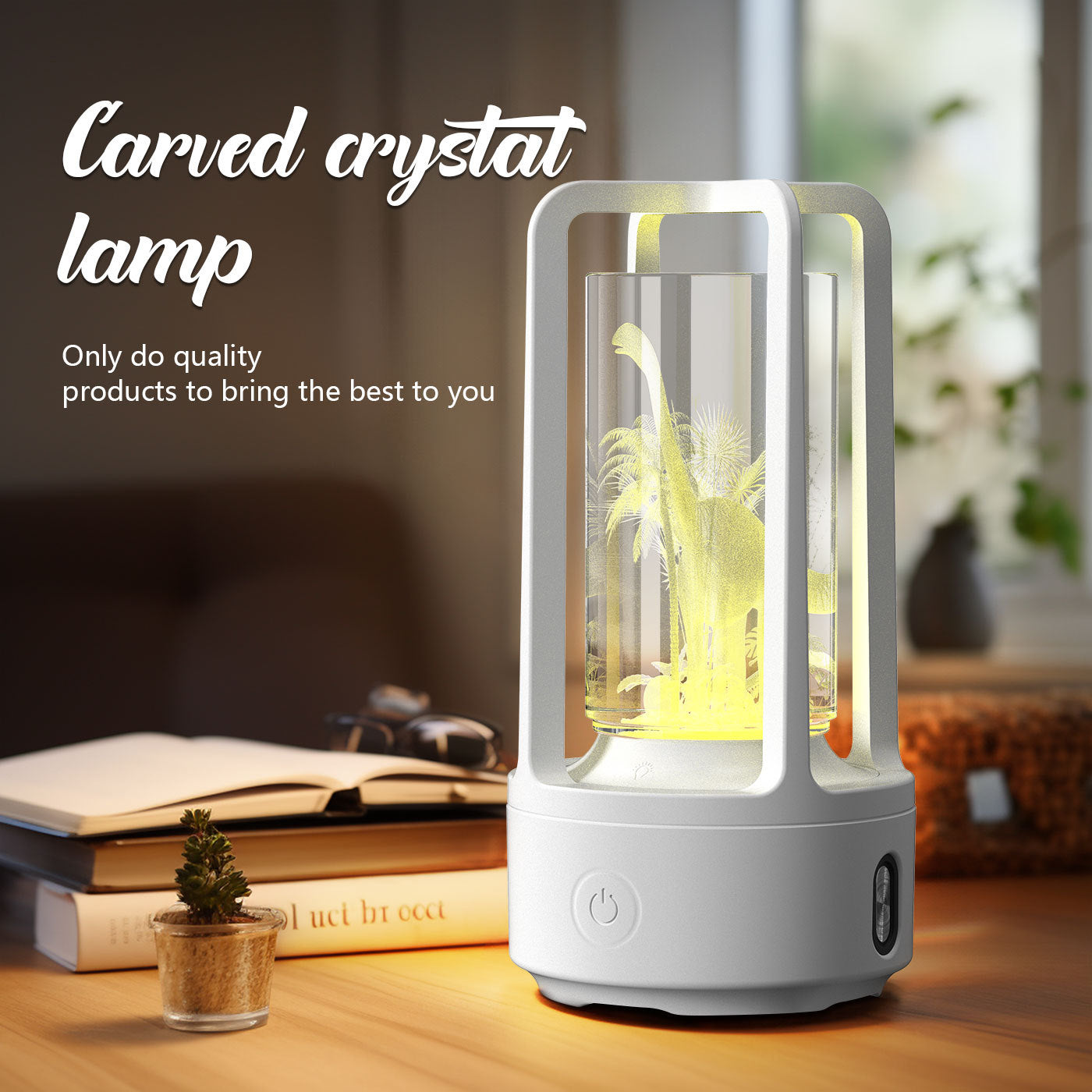 2-in-1 Acrylic Crystal Lamp with Bluetooth Speaker