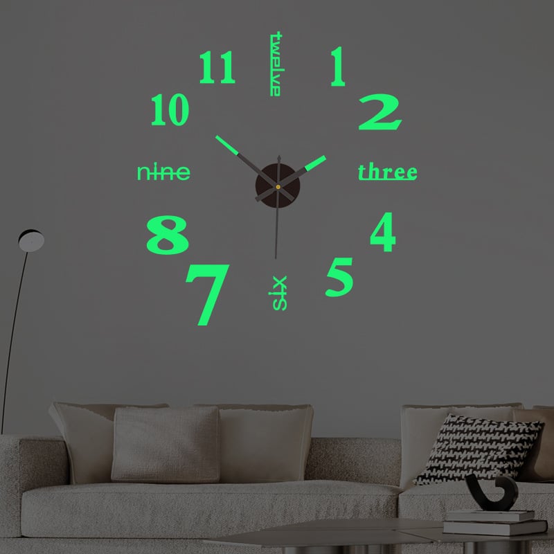 3D Wall Decal Decorative Clock — Premium Quality