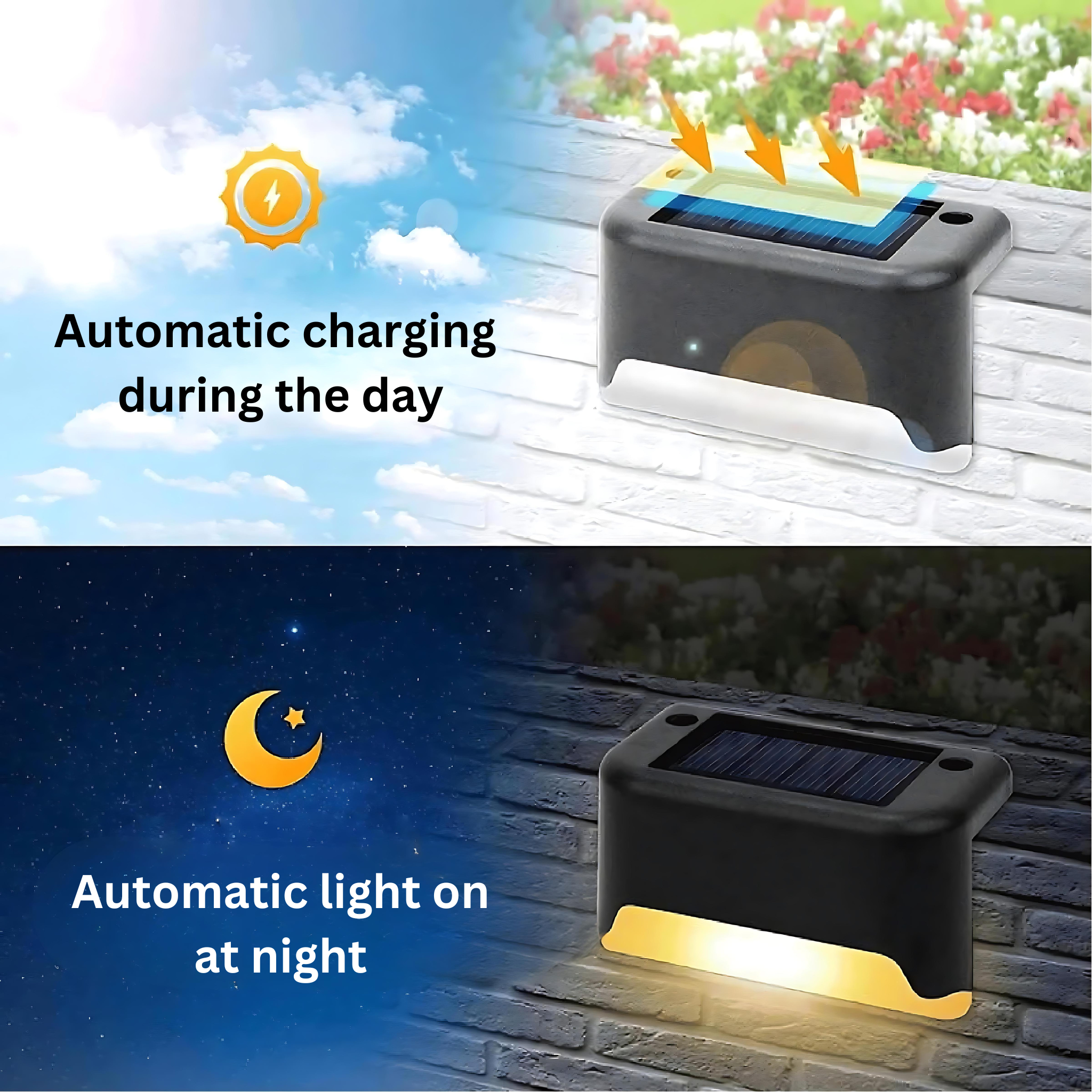 Cordless Solar LED Wall Lights
