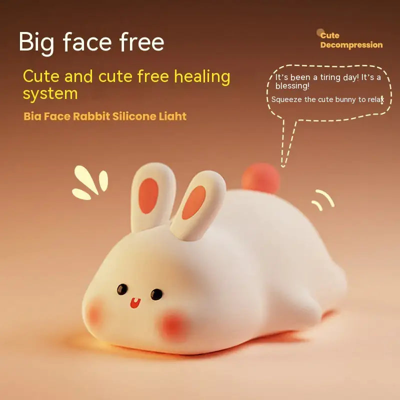 DreamAura™ Bunny Night Light Touch — Soft Glow Bedside Light