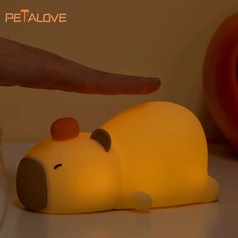 Capybara LED Night Light Alarm Clock — Soft Glow Bedside Light