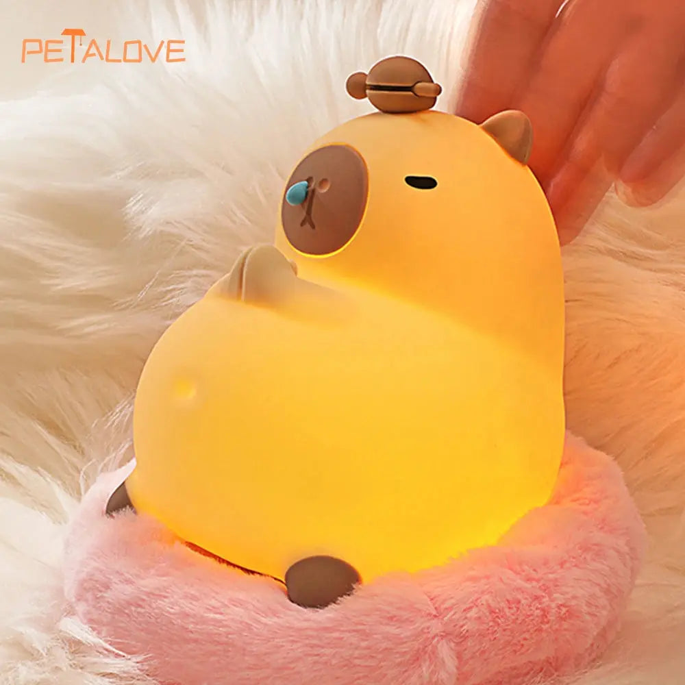 Capybara LED Night Light Alarm Clock — Soft Glow Bedside Light