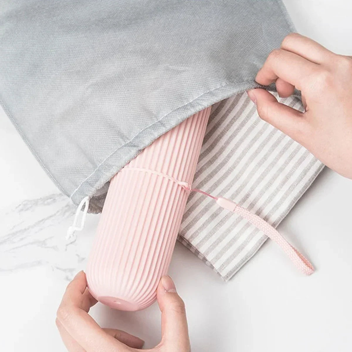 Portable Travel Toothpaste Toothbrush Protector Case — Easy-Clean D…