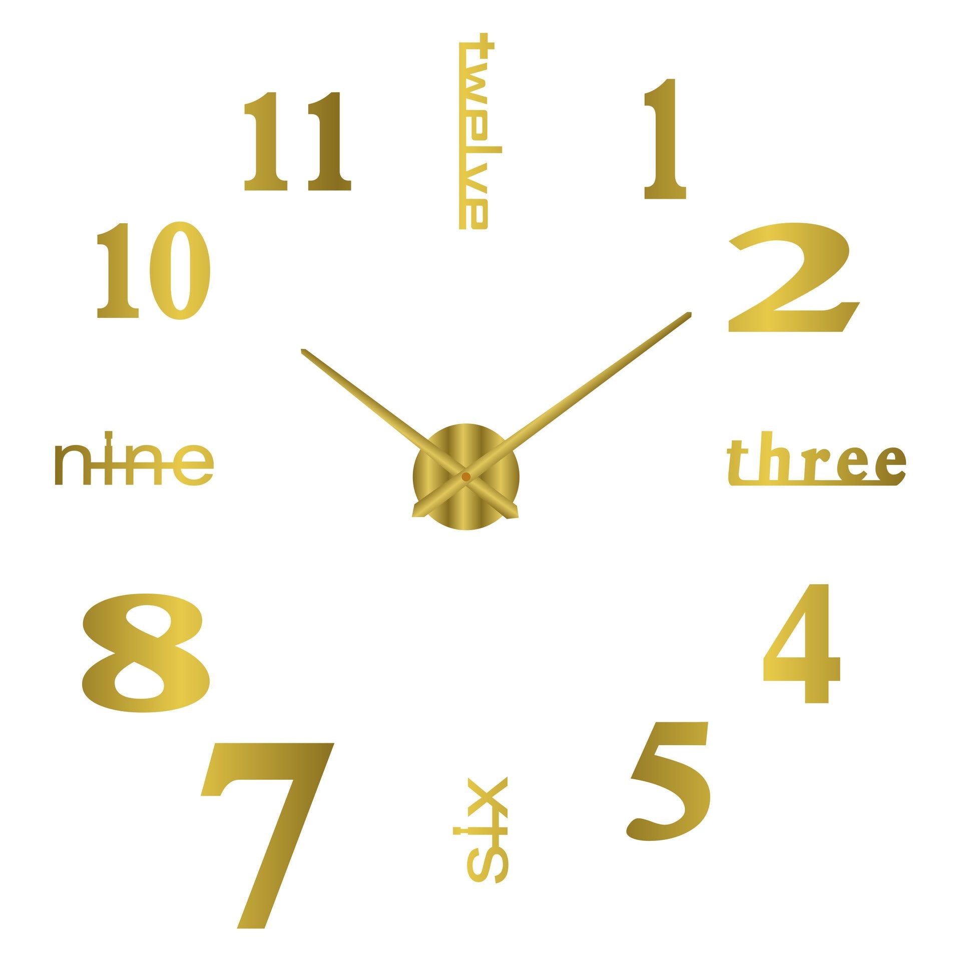 3D Wall Decal Decorative Clock — Premium Quality