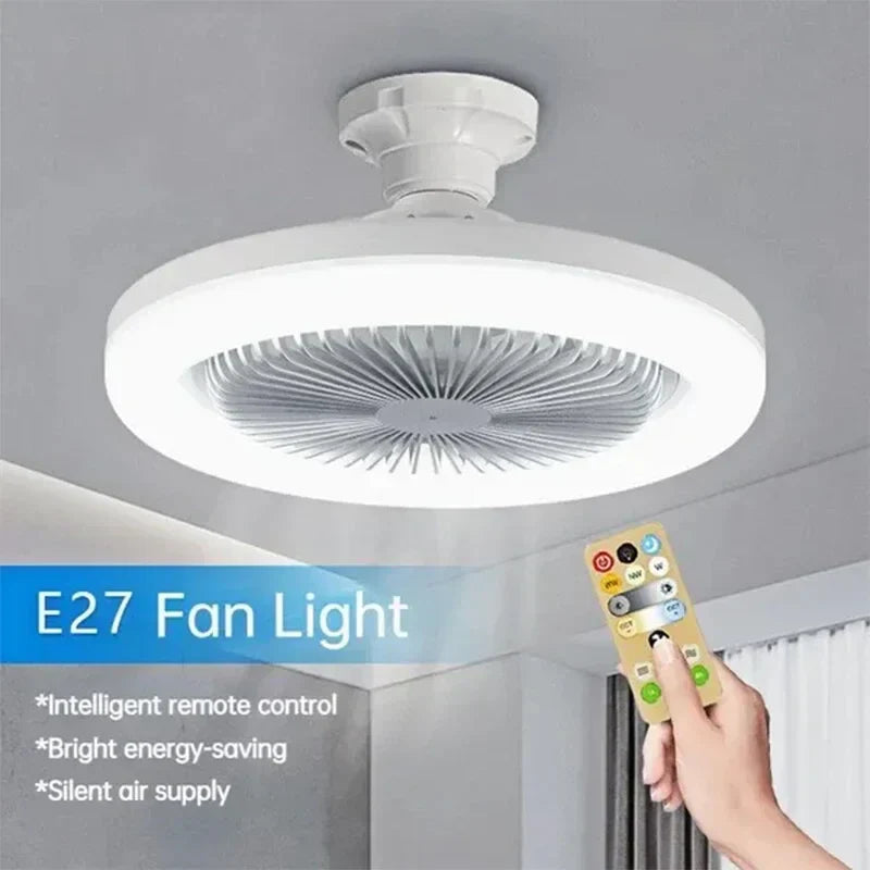 Cool Breeze Ceiling Fan Light — Soft Glow Bedside Light